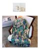 Artistic Retro Plus-Size Short-Sleeve Mid-Length Dress