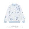 51 Hip-Hop European and American Street Style Hiphop Snowflake Mohair Sweater for Men and Women, Winter Thickened Couple Knitwear Sweater