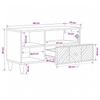 Storage Cabinet in Brown 80 x 33.5 x 46 cm Solid Mango Wood