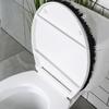 Bathroom Set Soft Shaggy Black Rug Cover for Bathroom Seat