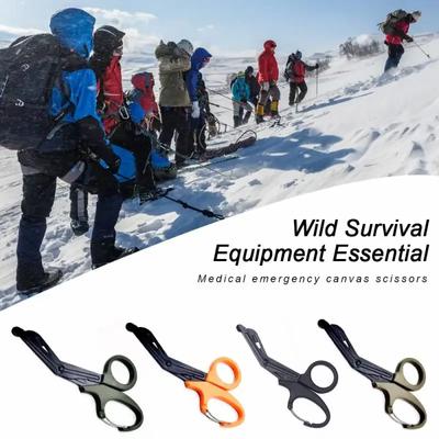 Multifunktionale Schnalle Notfallschere, EDC Militärstandard Outdoor-Schere, Gaze, Eisendraht und Eisenblech Schneiden Rettung Spezialwerkzeuge