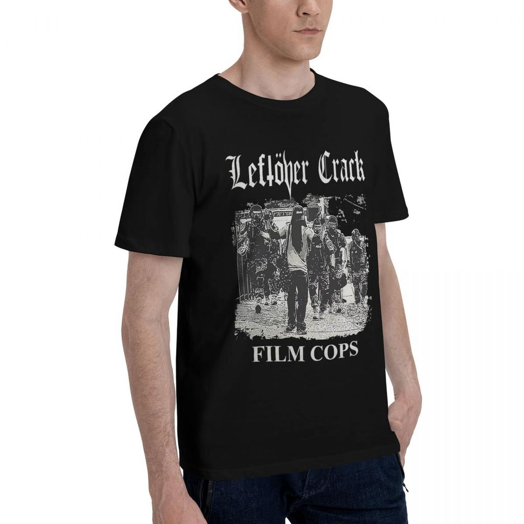 Leftover Crack MenS Film Cops T Shirt Medium Black 100 Cotton Casual Breathable Confortable Cute Mens TShirts Man Clothes