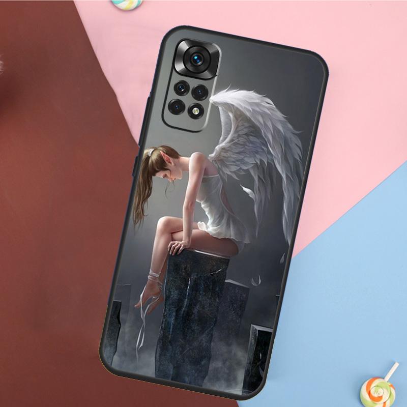 Fantasy Angel Girl Wings Case For Xiaomi Redmi Note 10 11 Pro 9 8 12 Pro Note 9S 8T 10S 11S 10C 12C 9C 9T 10A Funda