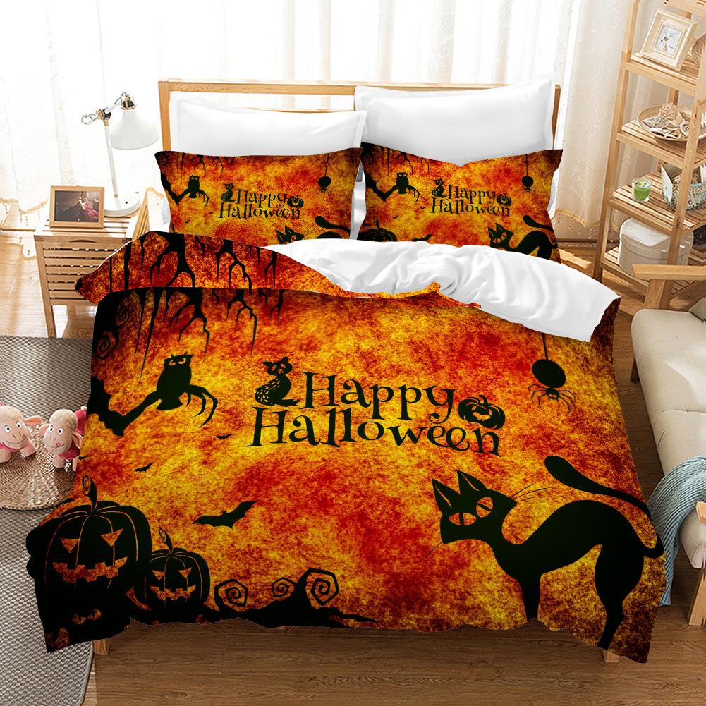 

Домашний текстиль 3D постельное белье Happy Halloween пододеяльник комплект из трех предметов US King228*260cm