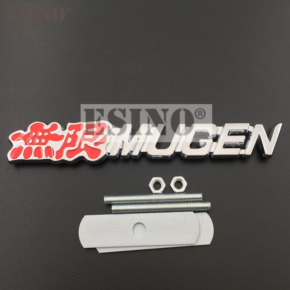 New Car Styling 3D Metal Chrome Zinc Alloy Emblem Car Grill Badge Emblem Auto Accessory for Honda Mugen Power HG3