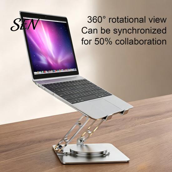 Universele Laptopstandaard Opvouwbaar voor Bureau, Draagbare Hoogteverstelbare Computer Ergonomische Notebook Verhoger Houder, Geventileerde Koeling Tablet Houder