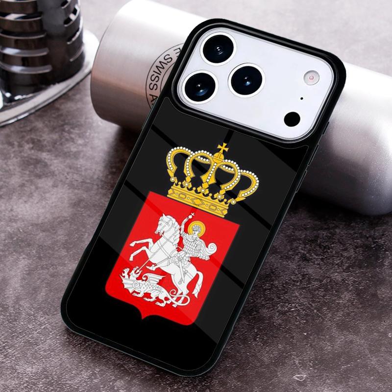 Georgia Flag Phone Case for iPhone 17 16 15 Pro Max Air 14 13 12 11 Plus Shockproof Cover