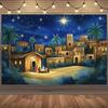 2D Background "Under the Starry Sky of Bethlehem: A Scene Background That Adds Mystery and Warmth To Your Festival Gathering