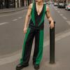 INCERUN Men V Neck Sleeveless Stitching Waistcoat and Long Pants Outfits Sets