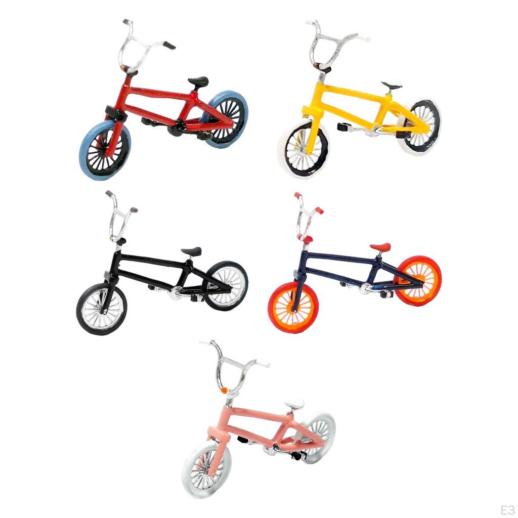 Bicycle Model Vehicles Model, Mini Road Toys, Office Home Office, Miniature Figurines,