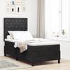 Box Spring Bed with Mattress Black 90 X 200 Cm Velvet