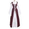 Renaissance Womens Vintage Medieval Long Dress Halloween Gothic Costume Gown
