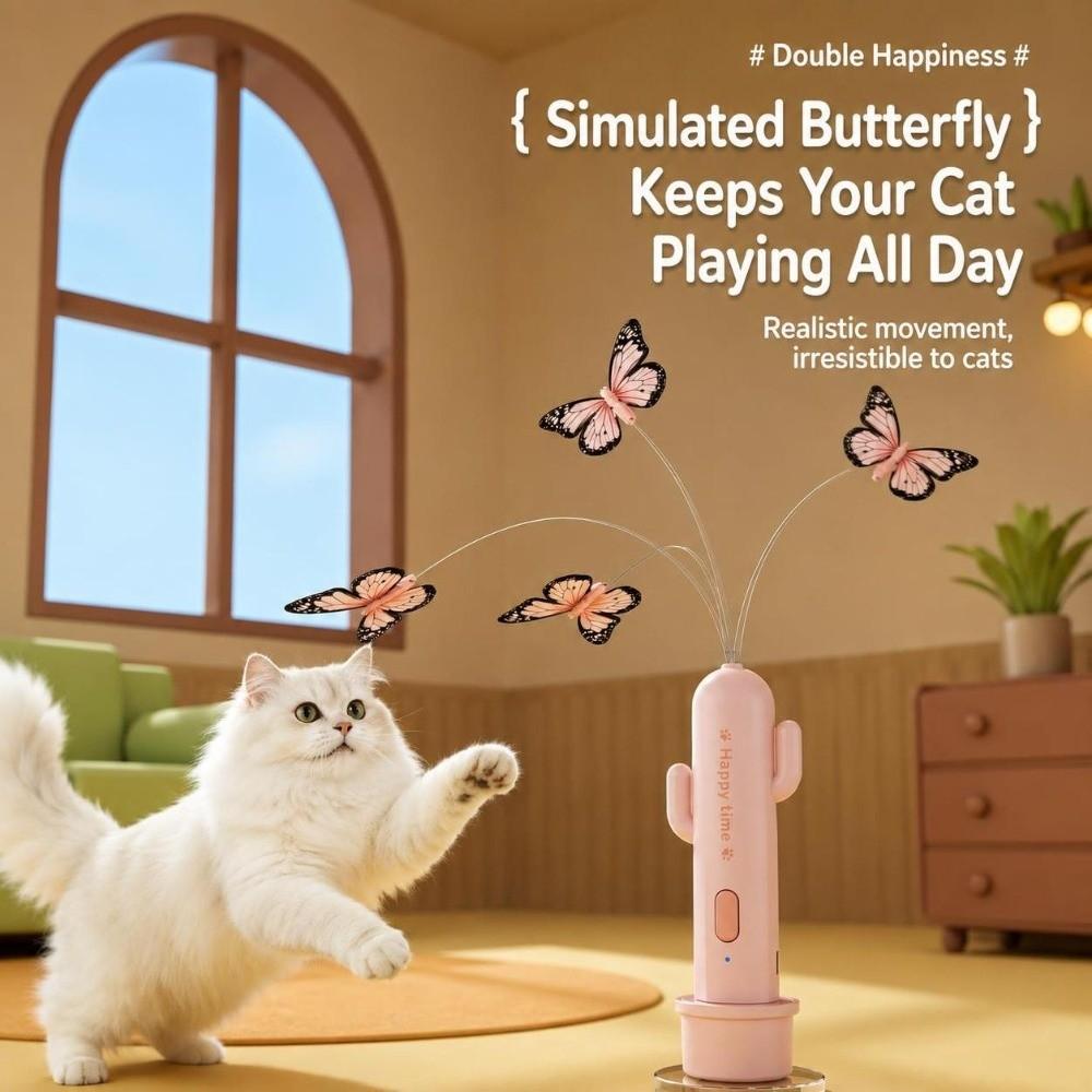 Suction Cup Cat Teaser Toy 360 Rotation Electric Cat Rod Interactive Cat Toy Home Furniture