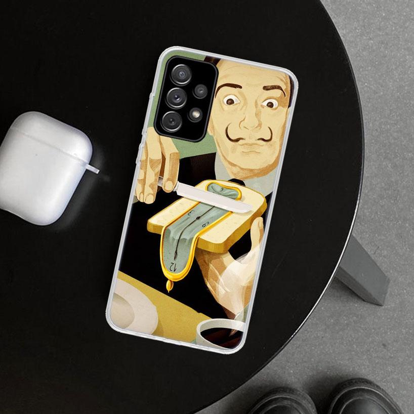 Salvador Dali Art Phone Case Cover for Samsung Galaxy A12 A22 A32 A52 A72 A02S A51 A50S A31 A20S A10S Note 20 Ultra 10 Plus Gala