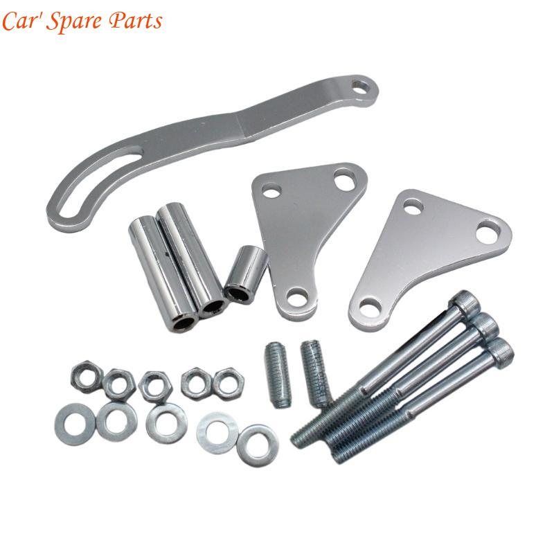 Y4UA Aluminum Power Steering Bracket Alternat Generator Stand for SBC Saginaw 327 350