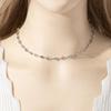 Cross-Border French Style Long Diamond Tassel Heart Choker Necklace for Women
