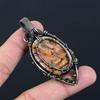 Tree Of Life Crazy Lace Agate Gemstone Pure Copper Wire Wrapped Handmade Pendant Jewelry