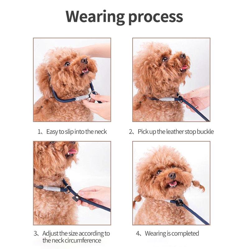 150CM Heavy Duty Braided Rope Dog Leash with Adjustable Loop Collar Dog Training Lead Leash for Small Medium Large Dogs Perros