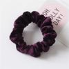 Vintage Rich Texture Ruffled Hair Circles Deep Autumn Colors Lustrous Scrunchies Strong Grip Decorative Ponytail Holders