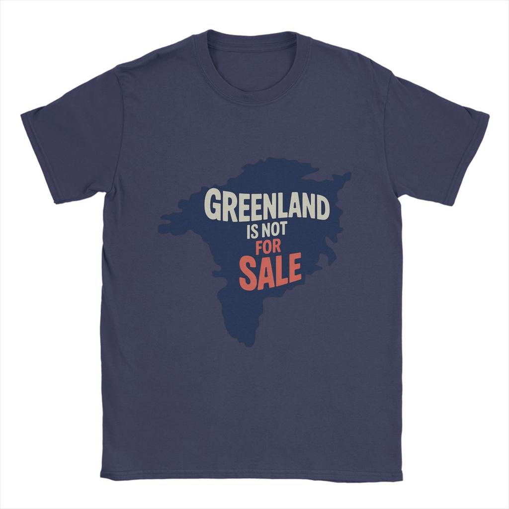 Greenland is Not For Sale  T Shirt Men's  100% Cotton Casual T-Shirts O Neck  Tees Short Sleeve Clothes Summer