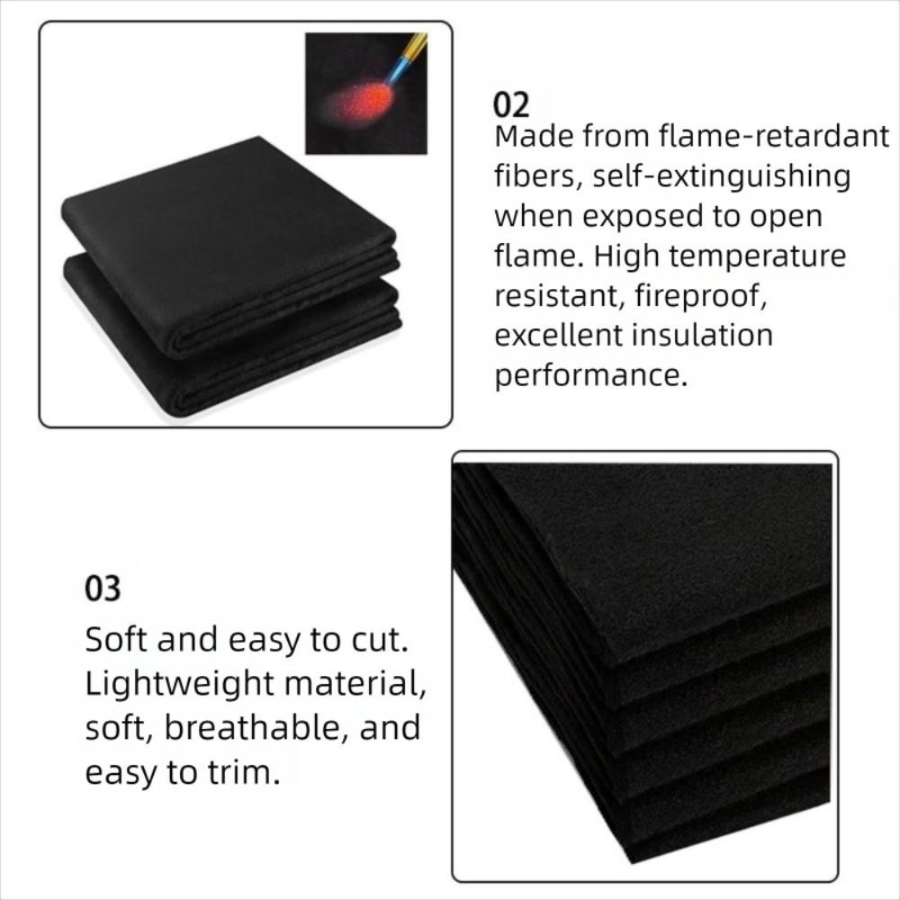 Fireproof Welding Protective Blanket Black Soldering Protective Pad  for Insulation Welding