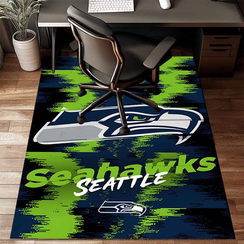 Seahawks Team Spirit Rug Game Carpet, Floor Mat for Bedroom Living Room Entryway Rug, Home Decor Idea Gift for Christmas birthday