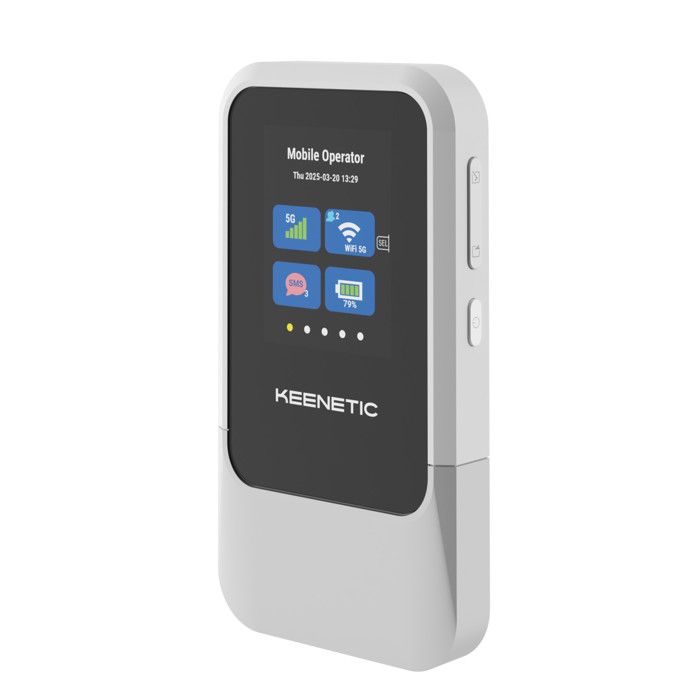 Keenetic KN-5210-01-EU Router Wireless Portatile Dual-band Con Batteria 4000 mAh