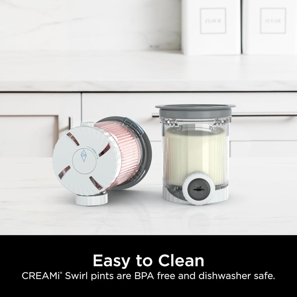 Compatible with Ninja Swirl by Creami NC700 Ice Cream MakerFits NC701 NC701Q CN701CO, 16 oz. Cup Container Replacement