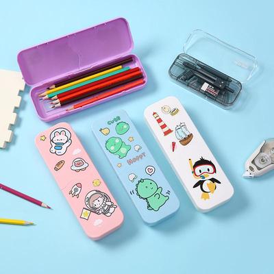 Custom Portable Large Capacity Student Pencil Case, PP Creative Two-in-One Stand-Up Design