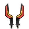 12V Motorcycle LED Turn Signal Lamp Dual-Color LED Flowing Turn Signal Light Motorbike Indicators Led ABS Airfoil Tail Flasher