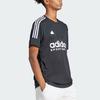 Adidas Three-Stripe Colorblock Letter Print Round Neck Short Sleeve T-Shirt Men Tops Black IP3779