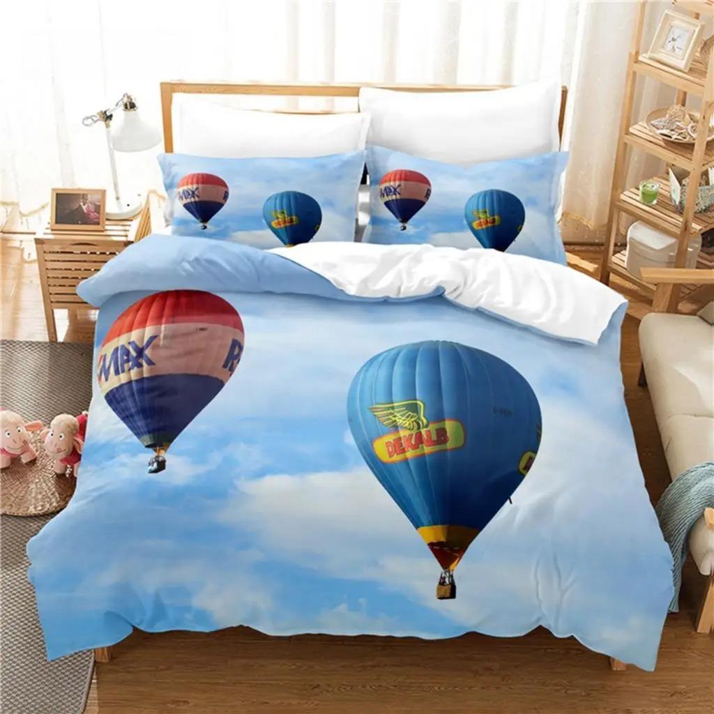 Hot Air Balloon Bedding Set Duvet Cover Set 3d Bedding Digital Printing Bed Linen Queen Size Bedding Set Fashion Design