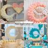 Moon-Shaped Balloon In White and Light Blue for Birthday or Proposal Decoration
