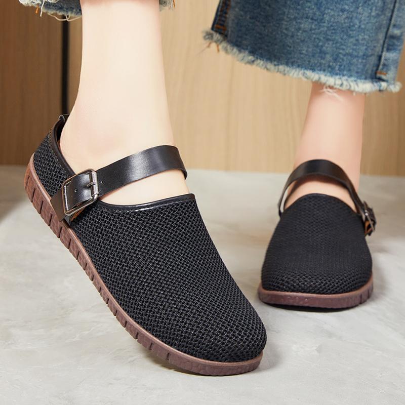 Fashion Women's Summer Shoes Hollowed Out Women's Sandals Fly Woven Woven Breathable Soft and Comfortable