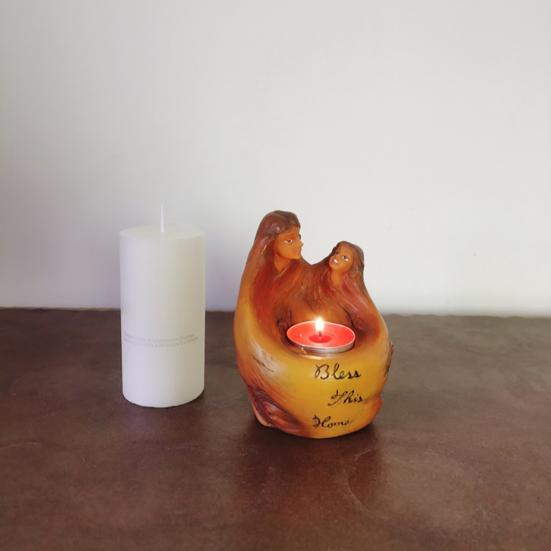Candlestick Ornament Angel Shape Resin Decorative Centerpiece Candle Stand Artistic Candle Accessory Desktop Decor