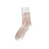 Female Autumn and Winter Thickened Warm Everything with Delicate Cloth Label Bowknot Floor Tube Stack Socks