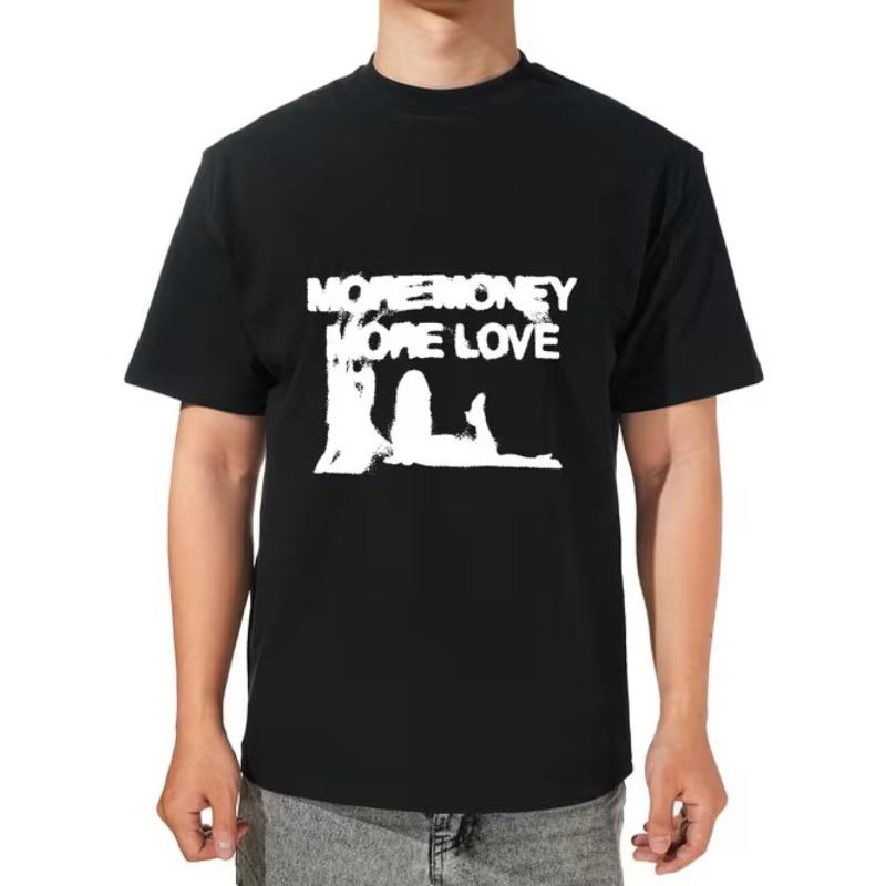 Men S T-Shirt with More Money More Love Print - Fashionable Casual Wear S