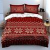 Red Snowflake Bedding Set Bedding Duvet Cover Set Duvet Cover Pillowcases (1 * Duvet Cover 2 * Pillowcases, without duvet insert)