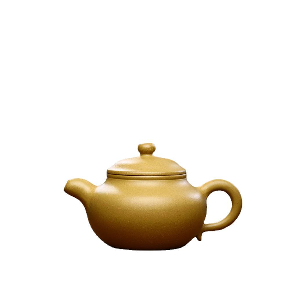 Yixing Handmade Golden Duan Ni Zisha Teapot - Antique Style Household Tea Brewing Set