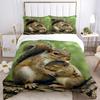 3pcs Squirrel Family Bedding Set - Includes One Quilt Cover and Two Pillowcases (No Core) - Cute Animal Design for Home Decor, Festival Gift