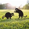 Metal Raccoon Decorative Garden Stake for Animals Lover Gift Raccoon Sculpture Statue for Yard Outdoor Lawn Ornament