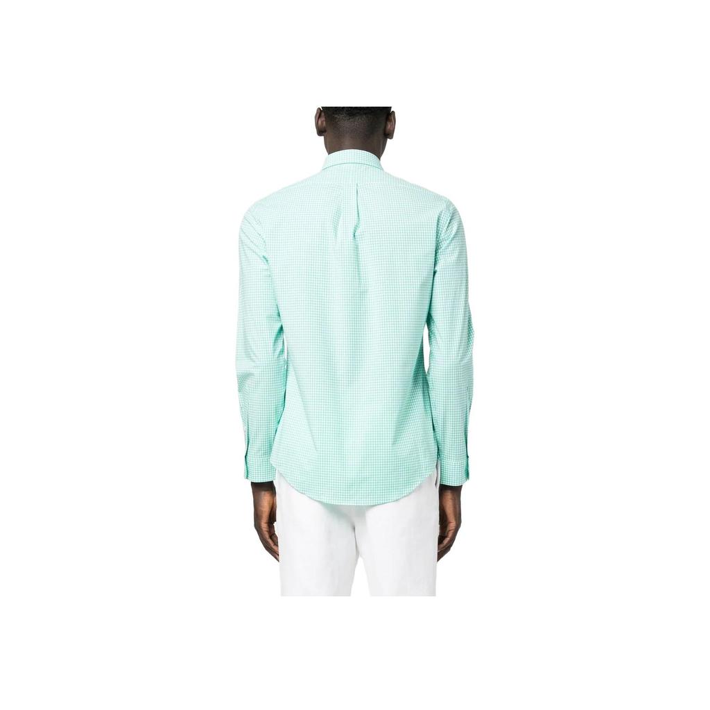 Polo Ralph Lauren Ss23 Logo Embroidered Polo Shirt Men Shirts Green 710859882-012