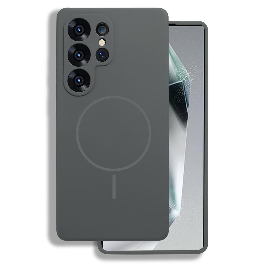 Bulk Purchasing For Samsung Galaxy S25 Ultra Magnetic Case Liquid Silicone+PC Phone Back Cover