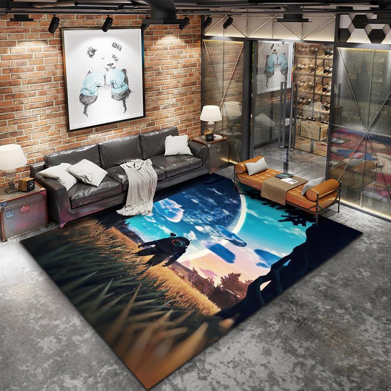 No Mans Sky Carpet Rug for Living Room Bedroom Home Sofa Decoration,Kids play Nonslip Floor Mat