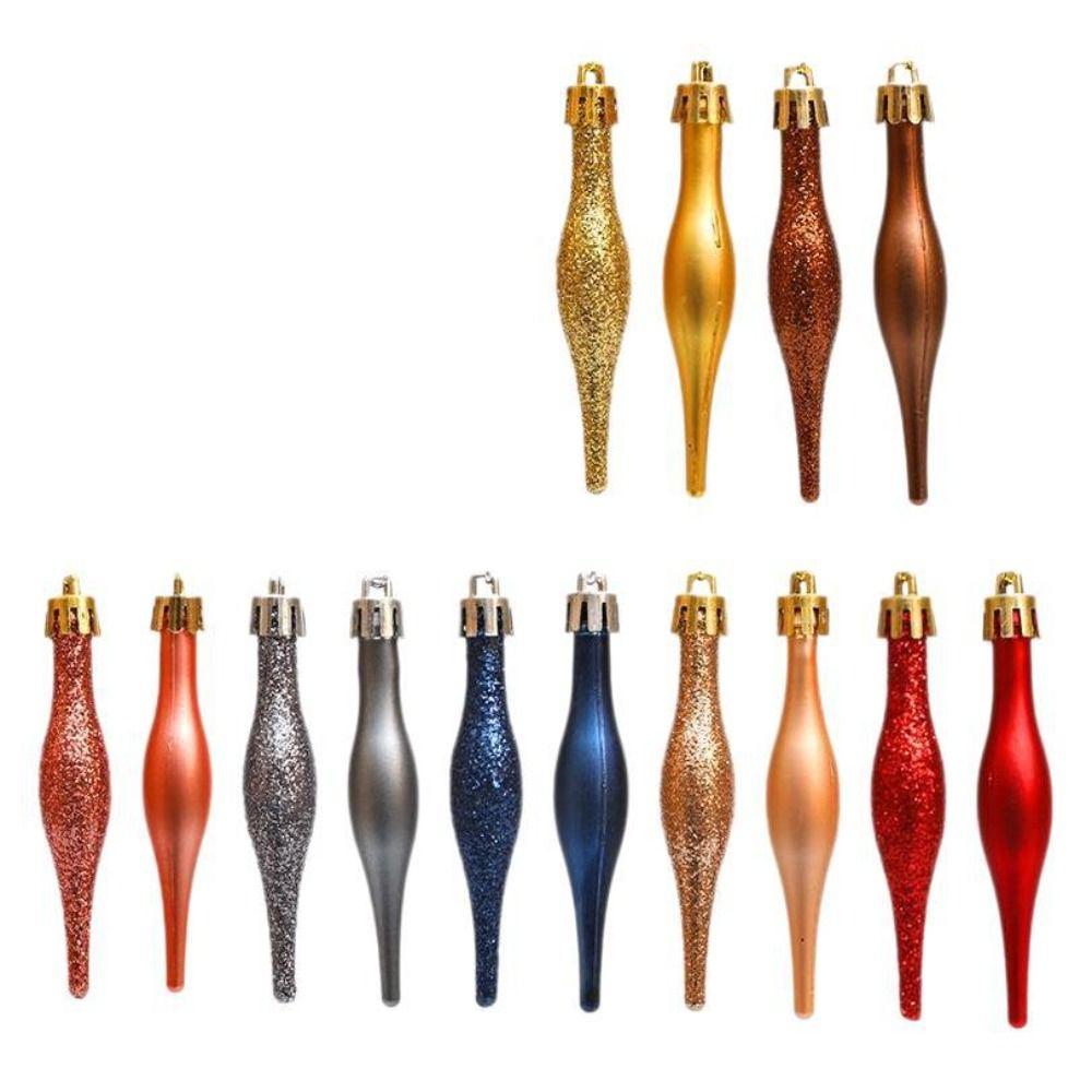 8pcs 9cm Christmas Ball Pendants Plastic Candy Shaped Christmas Hanging Ice Cream Electroplated Merry Christmas Decor