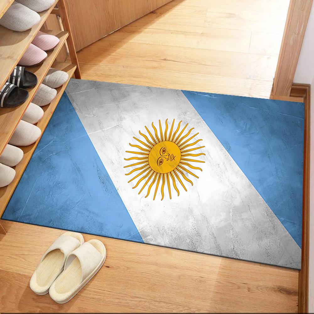Argentina Sparkle Flag Square Rugs Are a Great Choice for Living Rooms, Bedrooms, Home Décor, and As Gifts.