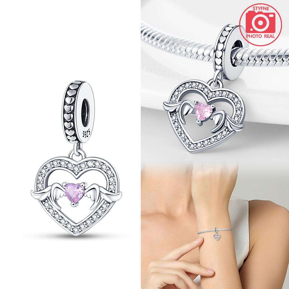 Heart Shaped Wings Pendant Copper Colors For Charms Copper Colors Original Bracelet For Jewelry Making