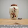 Creative Ceramic Tea Canister Hand-painted with Bamboo and Flowers Sealed Jar for Kitchen Food Nuts Herbal Storage Home Decor