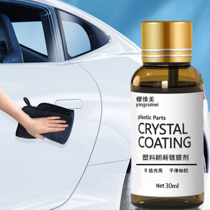 30ml Leštidlo na plasty do auta pro interiérové a exteriérové obložení, dlouhotrvající čisticí prostředek, hydrofobní auto povlak, auto