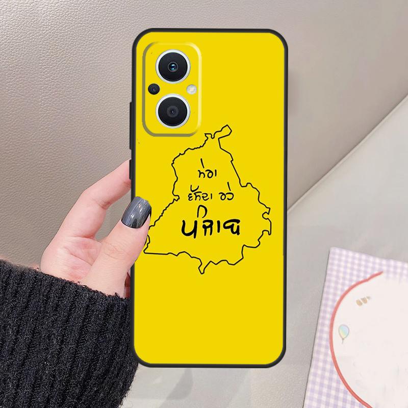 Punjab Map Outline Funda For OPPO Reno 11 12 13 14 Pro 11F 12F 13F 14F 7 8 Lite OPPO Find X9 X6 X5 X8 Pro Case